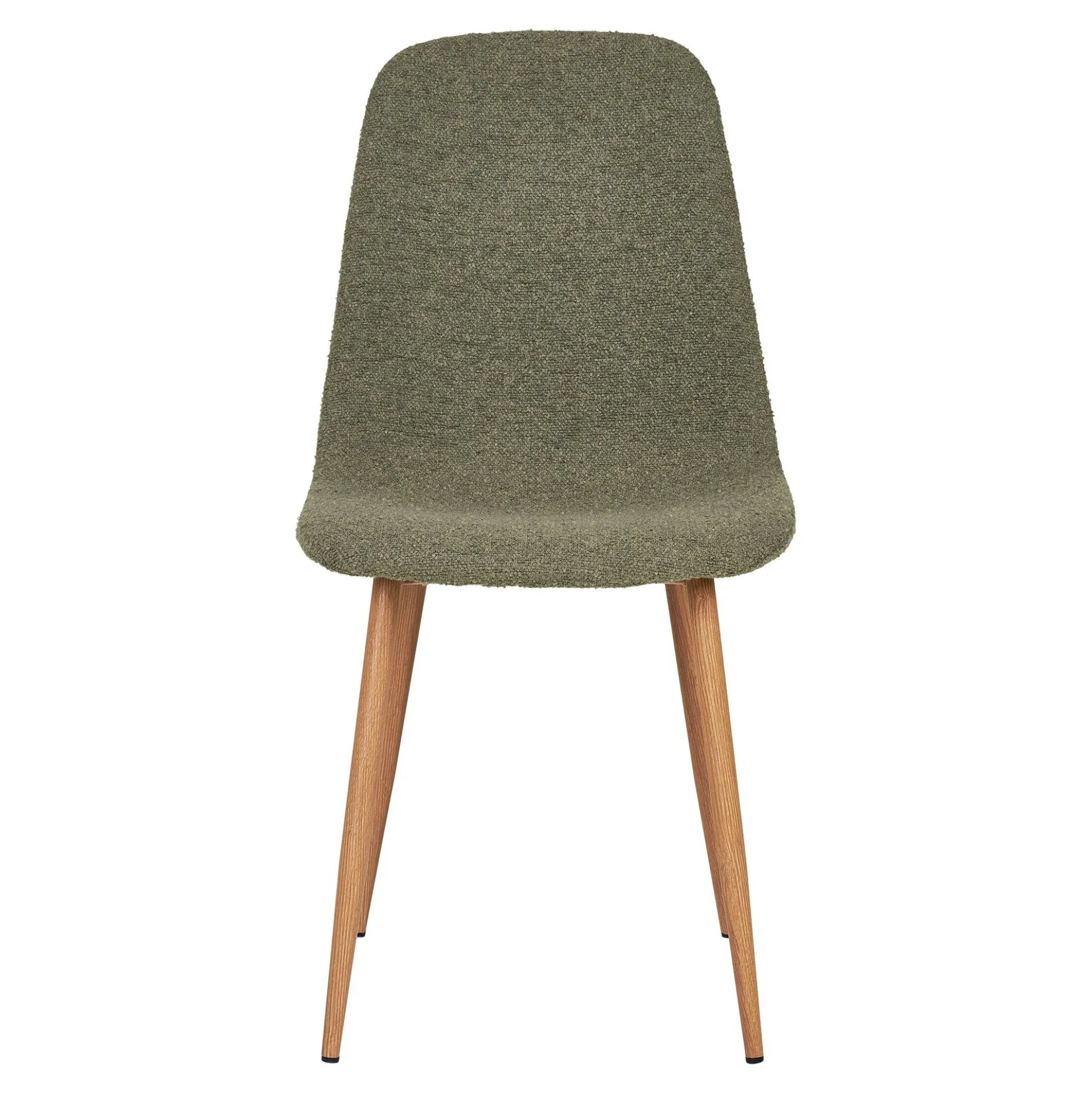 Chaise de salle à manger verte en tissu bouclette (lot de 2) BERLIN