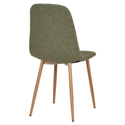 Chaise de salle à manger verte en tissu bouclette (lot de 2) BERLIN