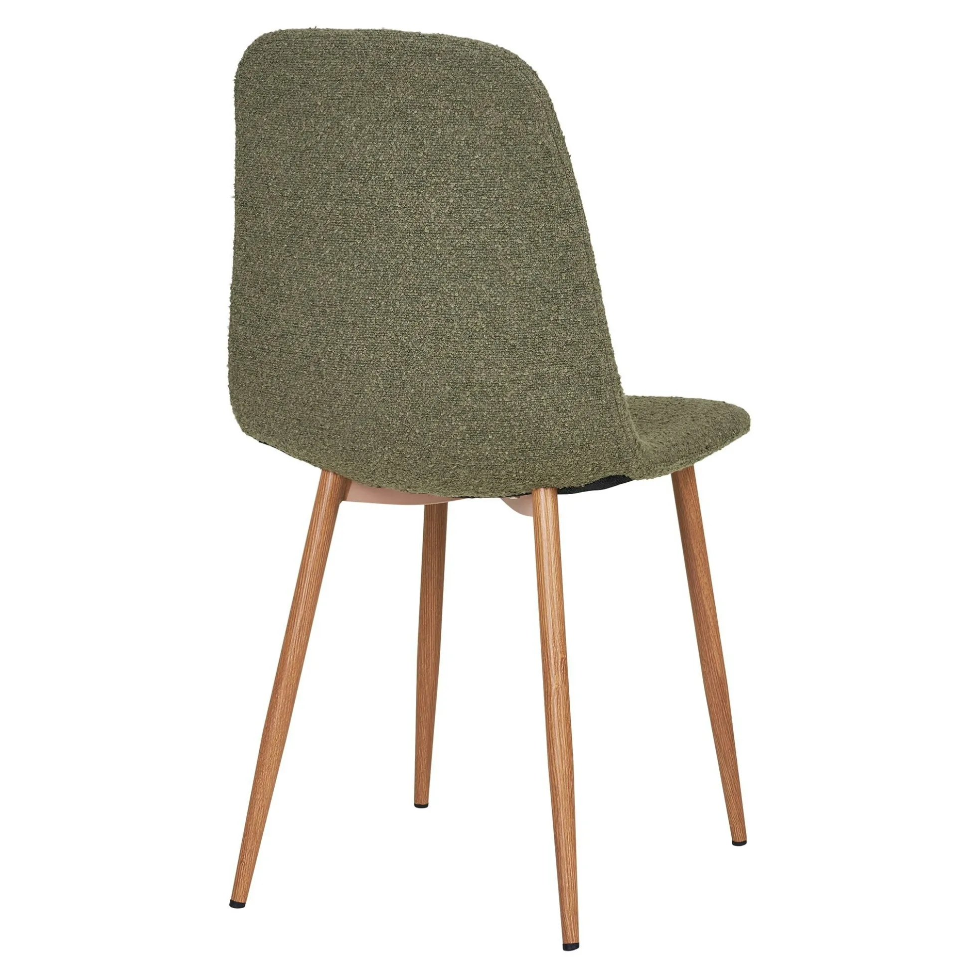 Chaise de salle à manger verte en tissu bouclette (lot de 2) BERLIN
