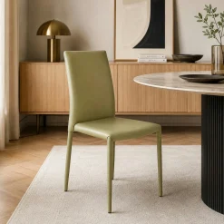 Chaise de salle à manger verte moderne (lot de 2) LORA