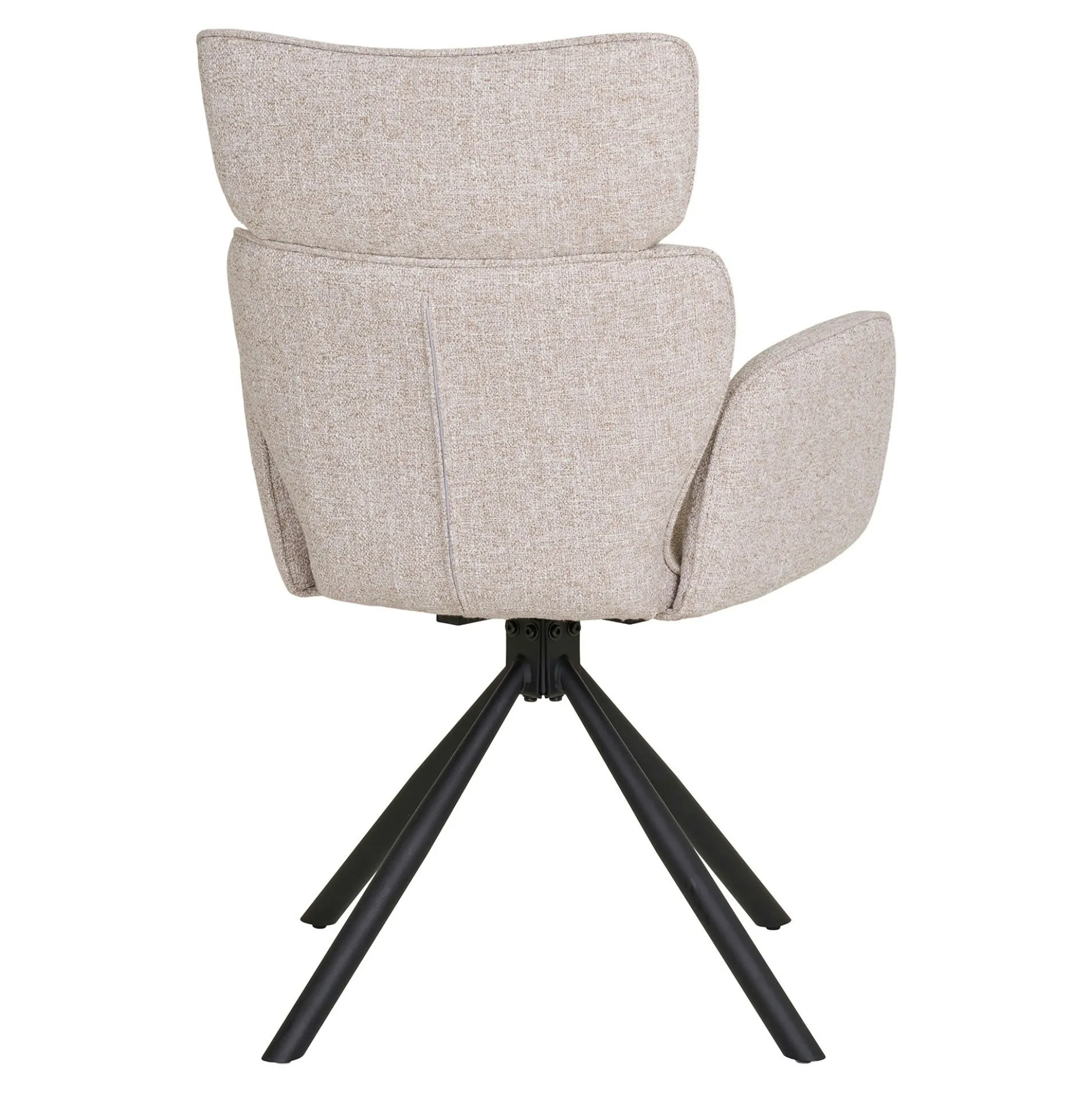 Chaise design beige avec appuie-tête et accoudoirs (lot de 2) BERLIN