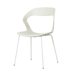 Chaise design blanche en polypropylène (lot de 2) ALBA