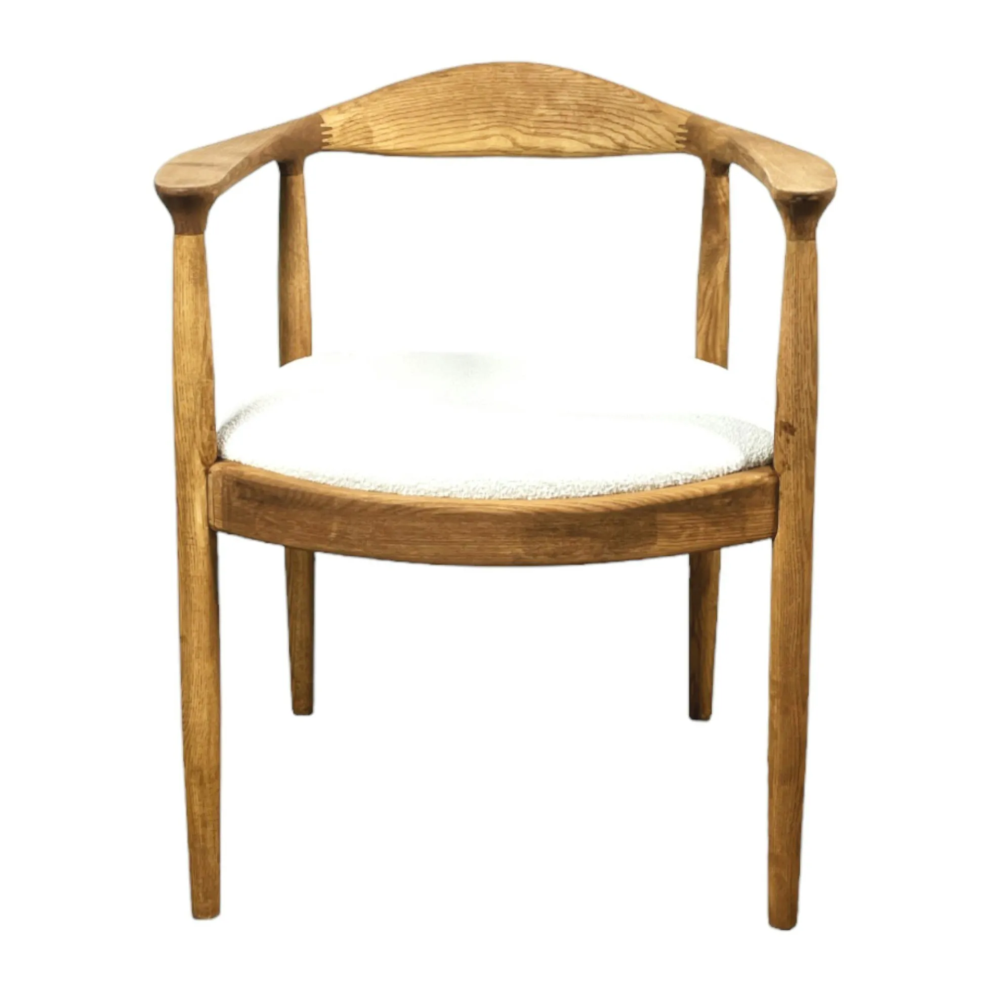 Chaise design en bouclette écrue PALERME