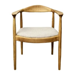 Chaise design en bouclette sable PALERME