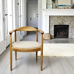Chaise design en bouclette sable PALERME