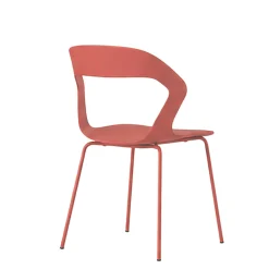 Chaise design terracotta en polypropylène (lot de 2) ALBA