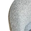 Chaise design tissu gris dossier arrondi (x2) LOMBARDIE