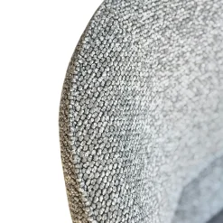 Chaise design tissu gris dossier arrondi (x2) LOMBARDIE