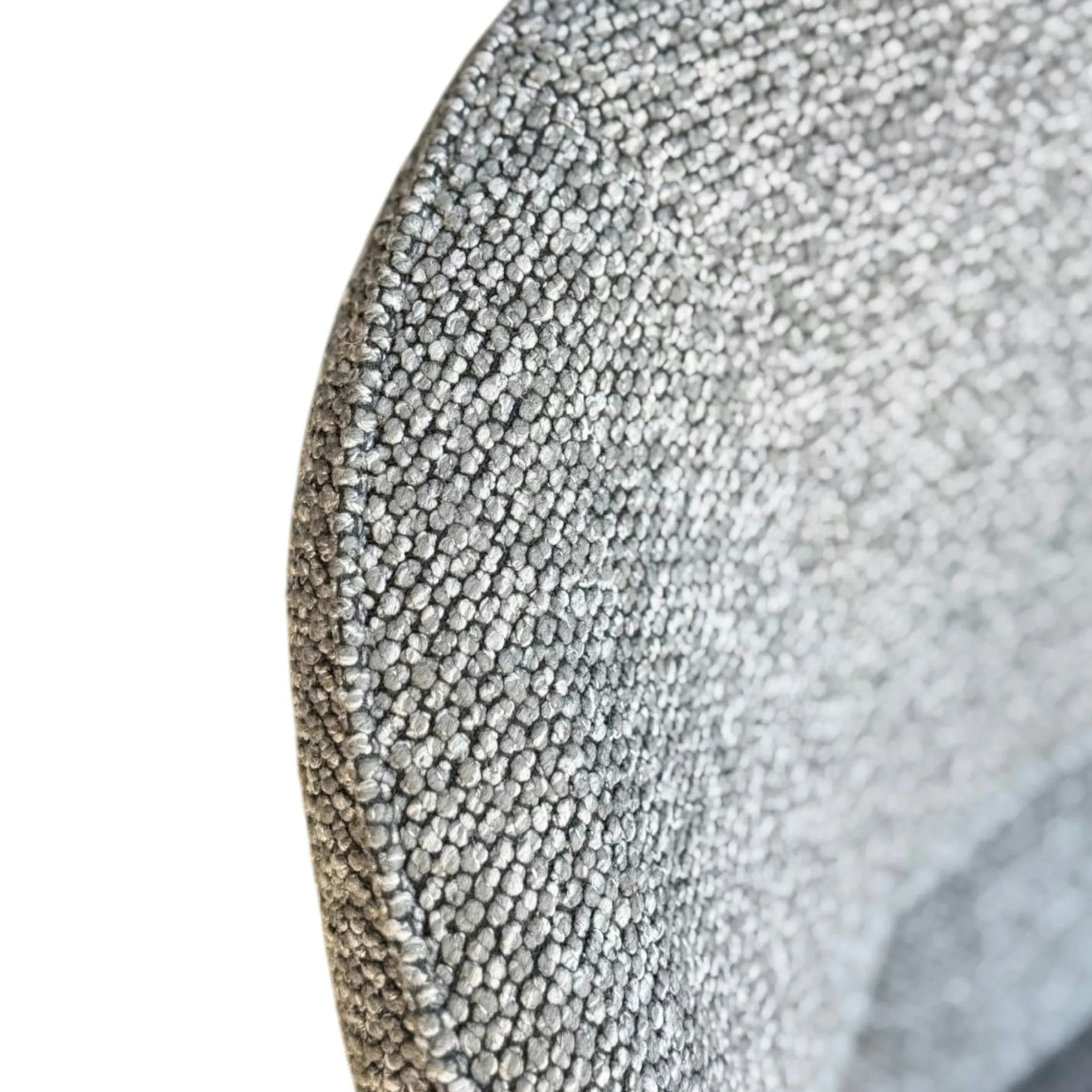 Chaise design tissu gris dossier arrondi (x2) LOMBARDIE