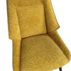 Chaise design tissu microfibre moutarde (lot de 2) IENA