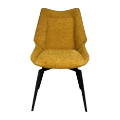 Chaise design tissu microfibre moutarde (lot de 2) IENA
