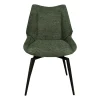 Chaise design tissu microfibre kaki (lot de 2) IENA