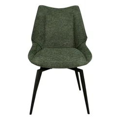 Chaise design tissu microfibre kaki (lot de 2) IENA