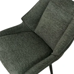 Chaise design tissu microfibre kaki (lot de 2) IENA