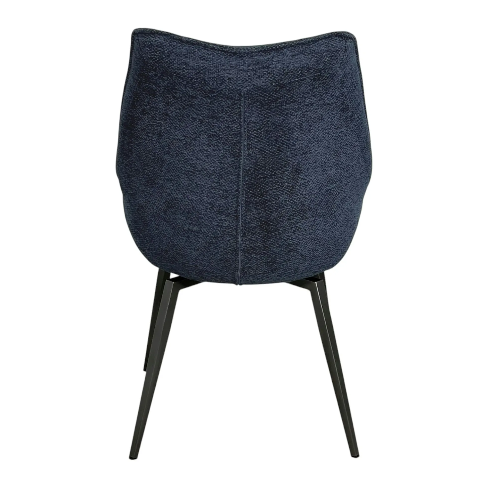Chaise design tissu microfibre bleu (lot de 2) IENA