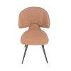 Chaise design tissu rouille dossier arrondi (x2) LOMBARDIE