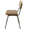 Chaise de table assise et dossier cuir havane (lot de 2) TIM