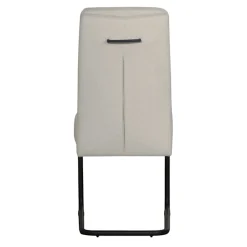 Chaise à dossier haut en tissu beige (lot de 2) LOMBARDIE
