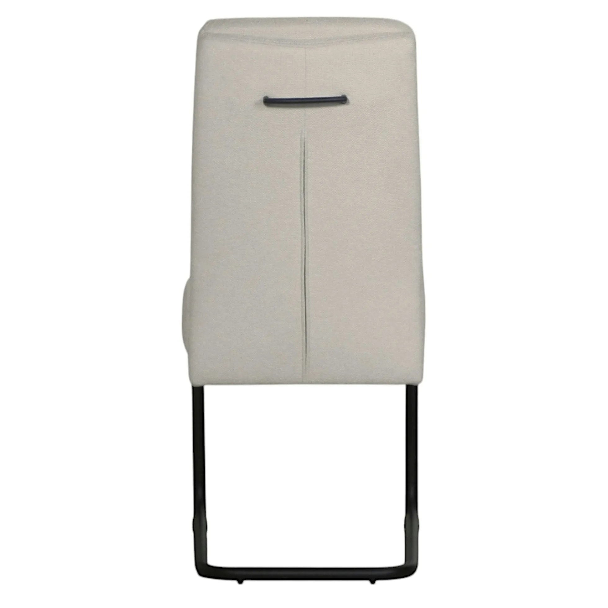 Chaise à dossier haut en tissu beige (lot de 2) LOMBARDIE