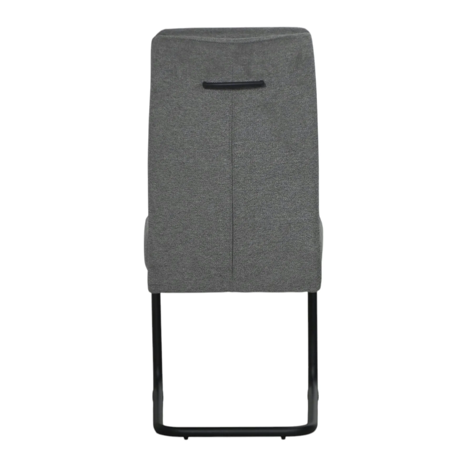 Chaise à dossier haut en tissu gris (lot de 2) LOMBARDIE