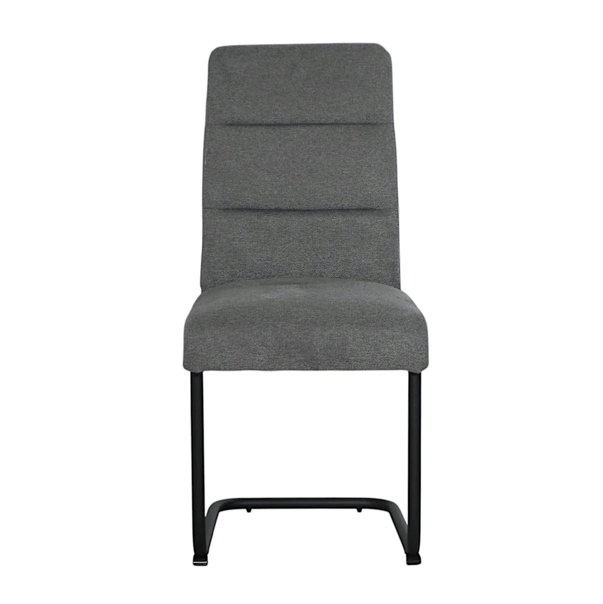 Chaise à dossier haut en tissu gris (lot de 2) LOMBARDIE