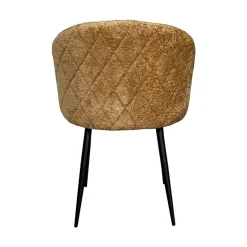 Chaise dossier rond tissu moutarde (lot de 2) IENA