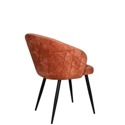 Chaise dossier rond tissu terracotta (lot de 2) IENA
