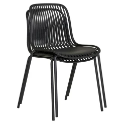 Chaise empilable en polypropylène noir (lot de 2) ELVA