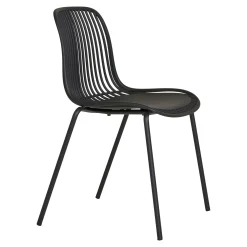 Chaise empilable en polypropylène noir (lot de 2) ELVA