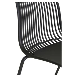 Chaise empilable en polypropylène noir (lot de 2) ELVA