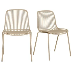 Chaise empilable en polypropylène sable (lot de 2)ELVA