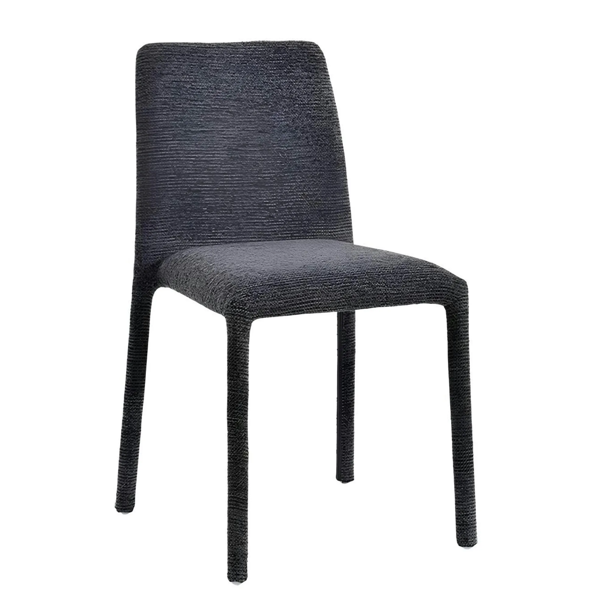 Chaise empilable grise en tissu (lot de 2) ESSEN