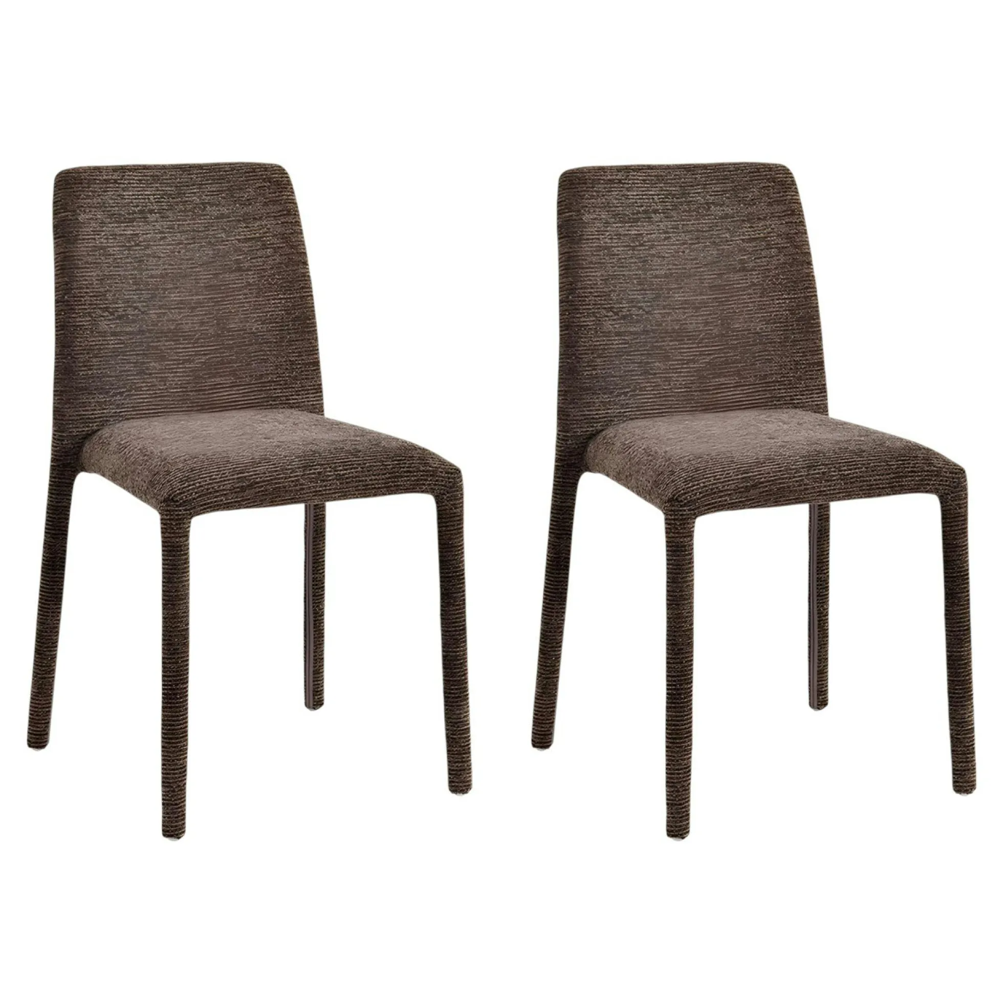 Chaise empilable marron en tissu (lot de 2) ESSEN