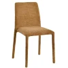 Chaise empilable moutarde en tissu (lot de 2) ESSEN