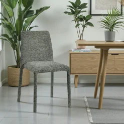 Chaise empilable verte en tissu (lot de 2) ESSEN