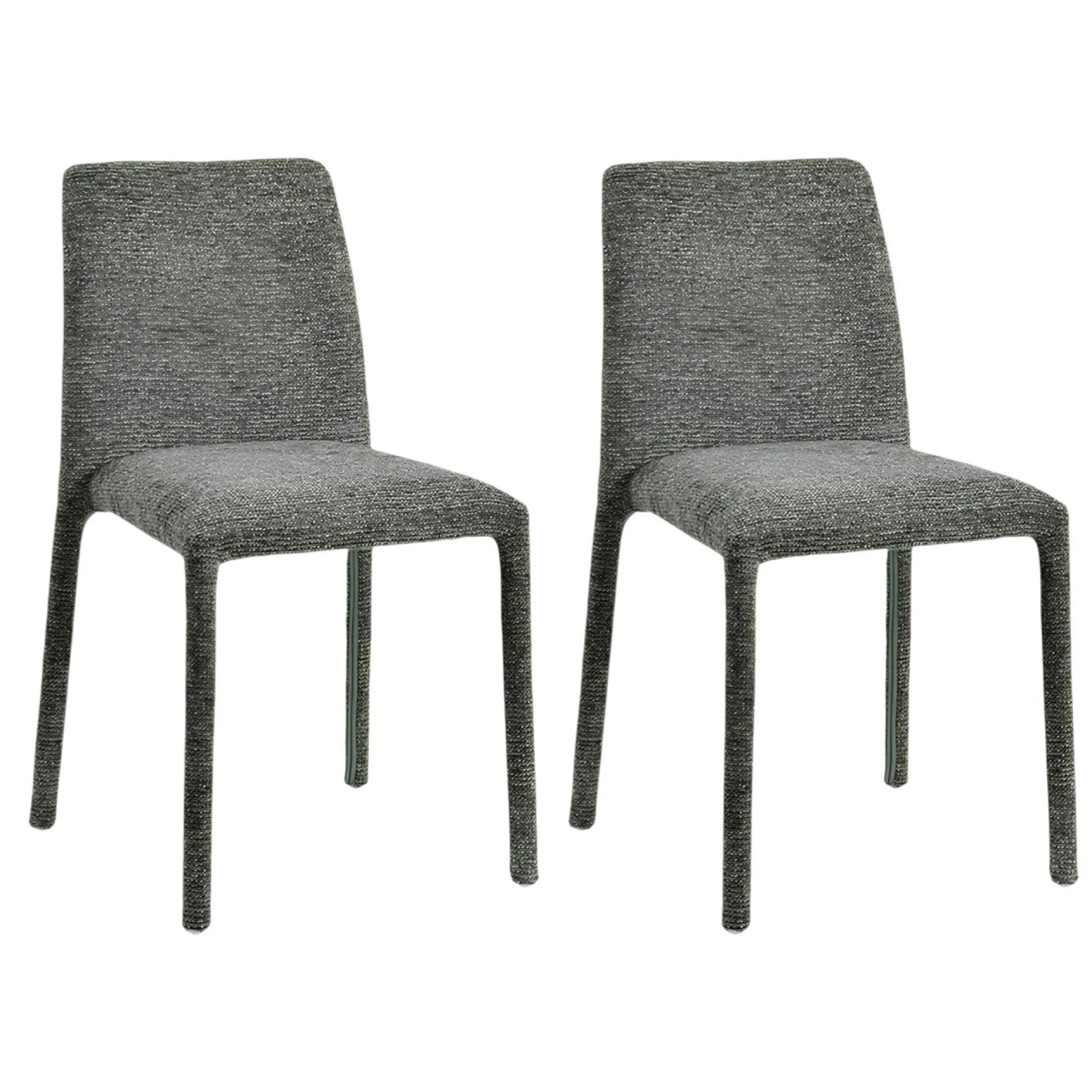 Chaise empilable verte en tissu (lot de 2) ESSEN