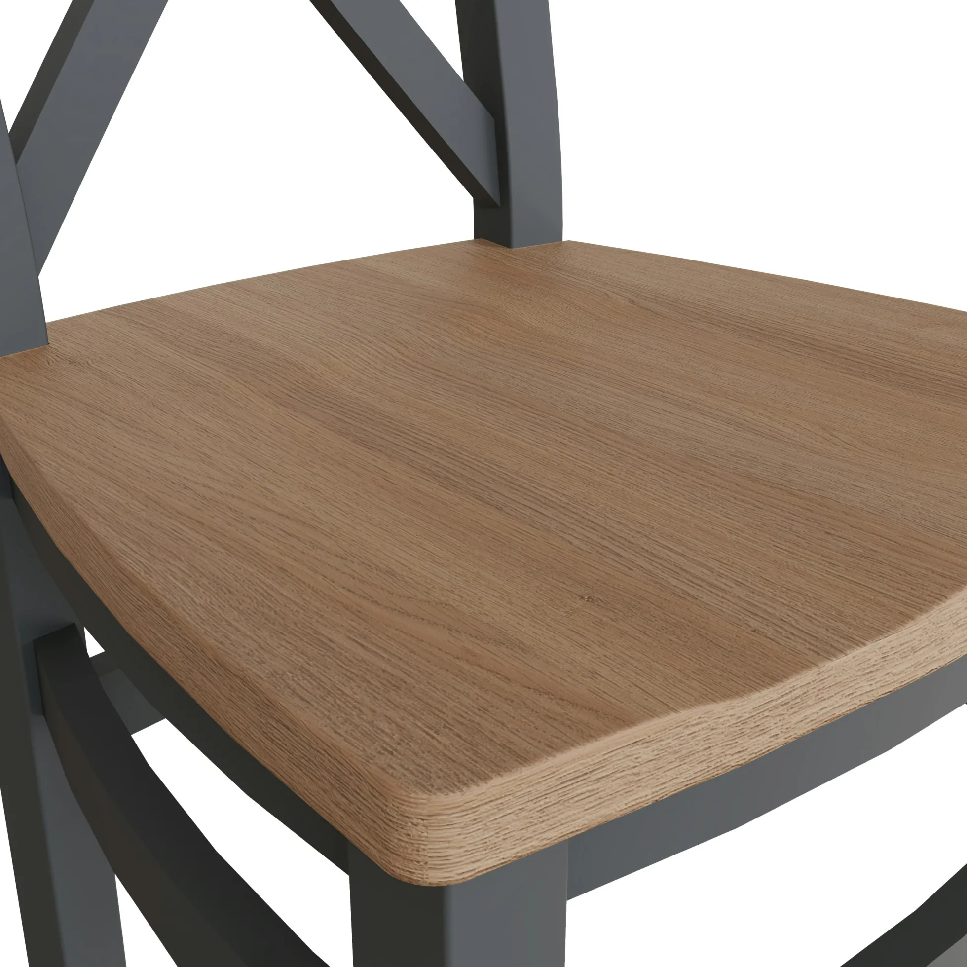 Chaise en bois avec dossier croisé finition charbon (lot de 2) COVENTRY