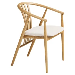 Chaise en bois clair à dossier arrondi (lot de 2) AMSTERDAM