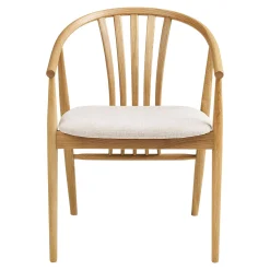 Chaise en bois clair à dossier arrondi (lot de 2) AMSTERDAM