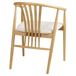 Chaise en bois clair à dossier arrondi (lot de 2) AMSTERDAM