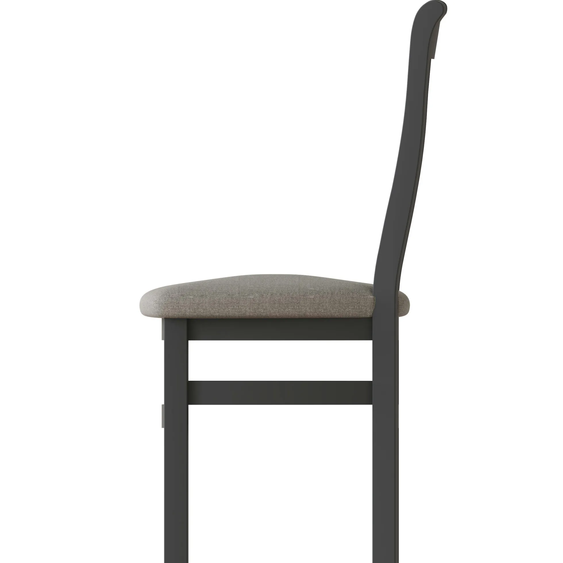 Chaise en bois et tissu avec dossier croisé finition charbon (lot de 2) COVENTRY