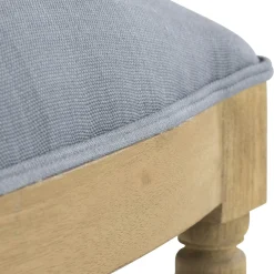 Chaise en bois et tissu gris LEON AMADEUS
