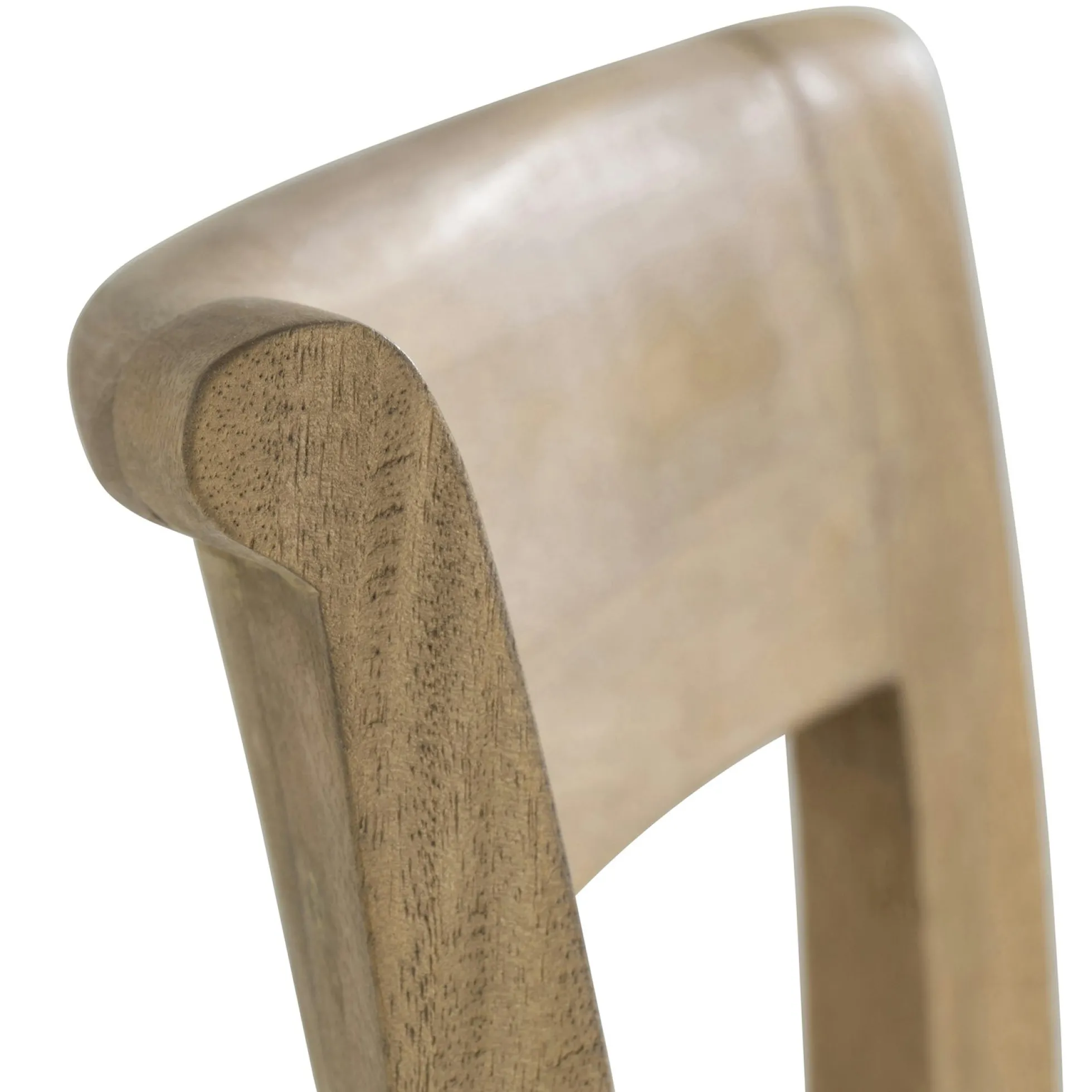 Chaise en bois et tissu gris LEON AMADEUS