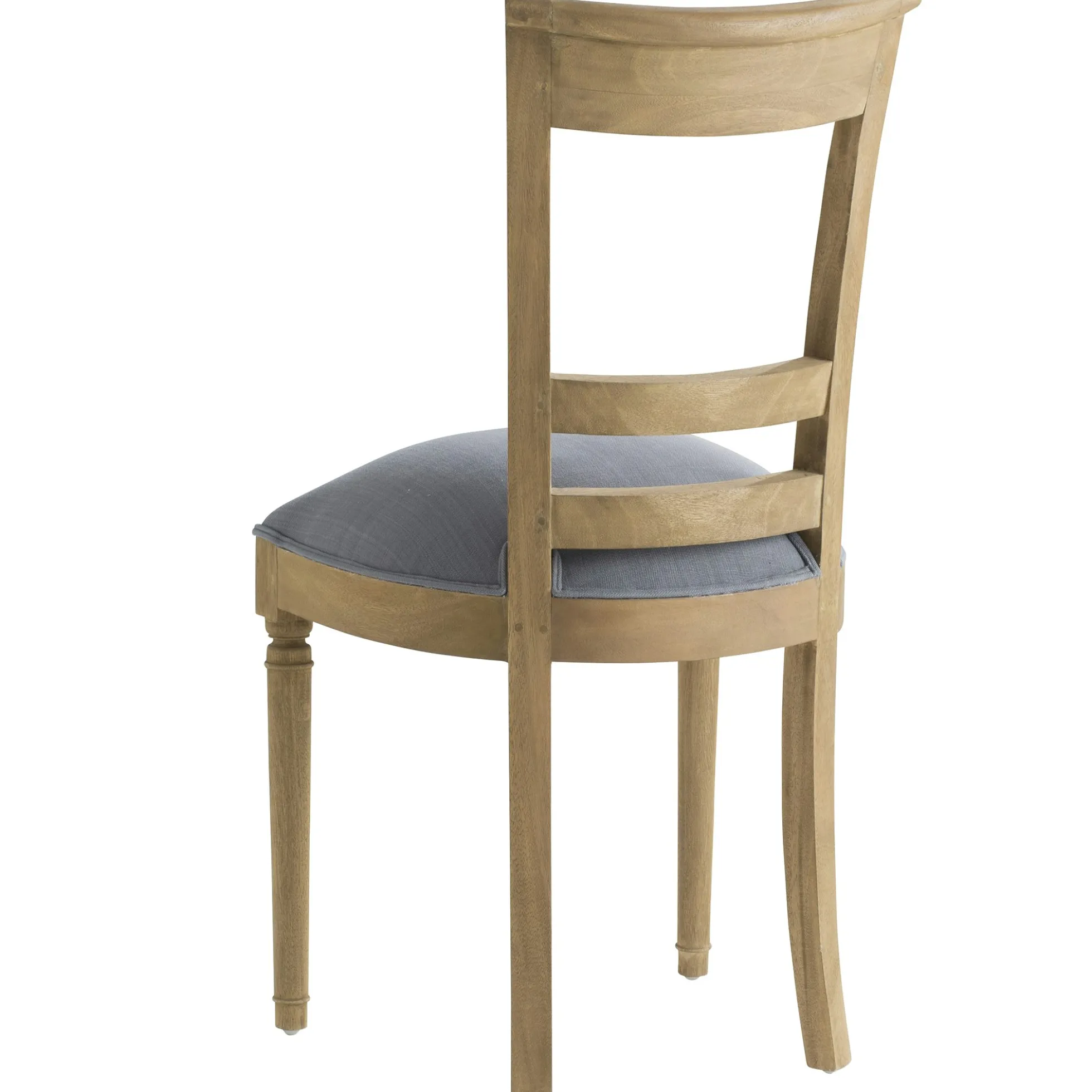 Chaise en bois et tissu gris LEON AMADEUS