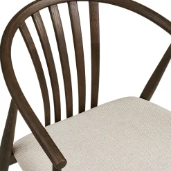 Chaise en bois foncé à dossier arrondi (lot de 2) AMSTERDAM
