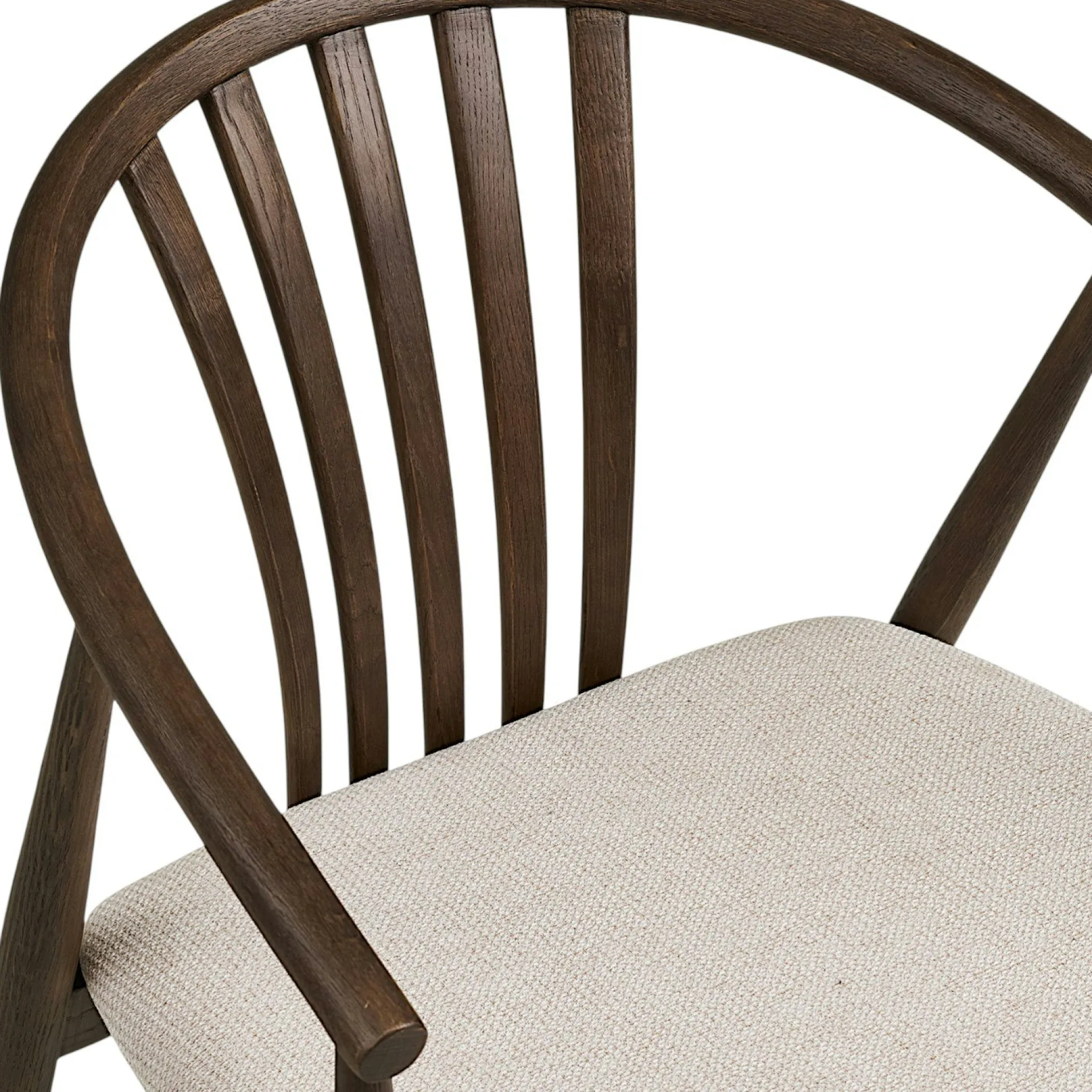 Chaise en bois foncé à dossier arrondi (lot de 2) AMSTERDAM