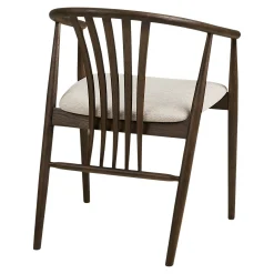 Chaise en bois foncé à dossier arrondi (lot de 2) AMSTERDAM