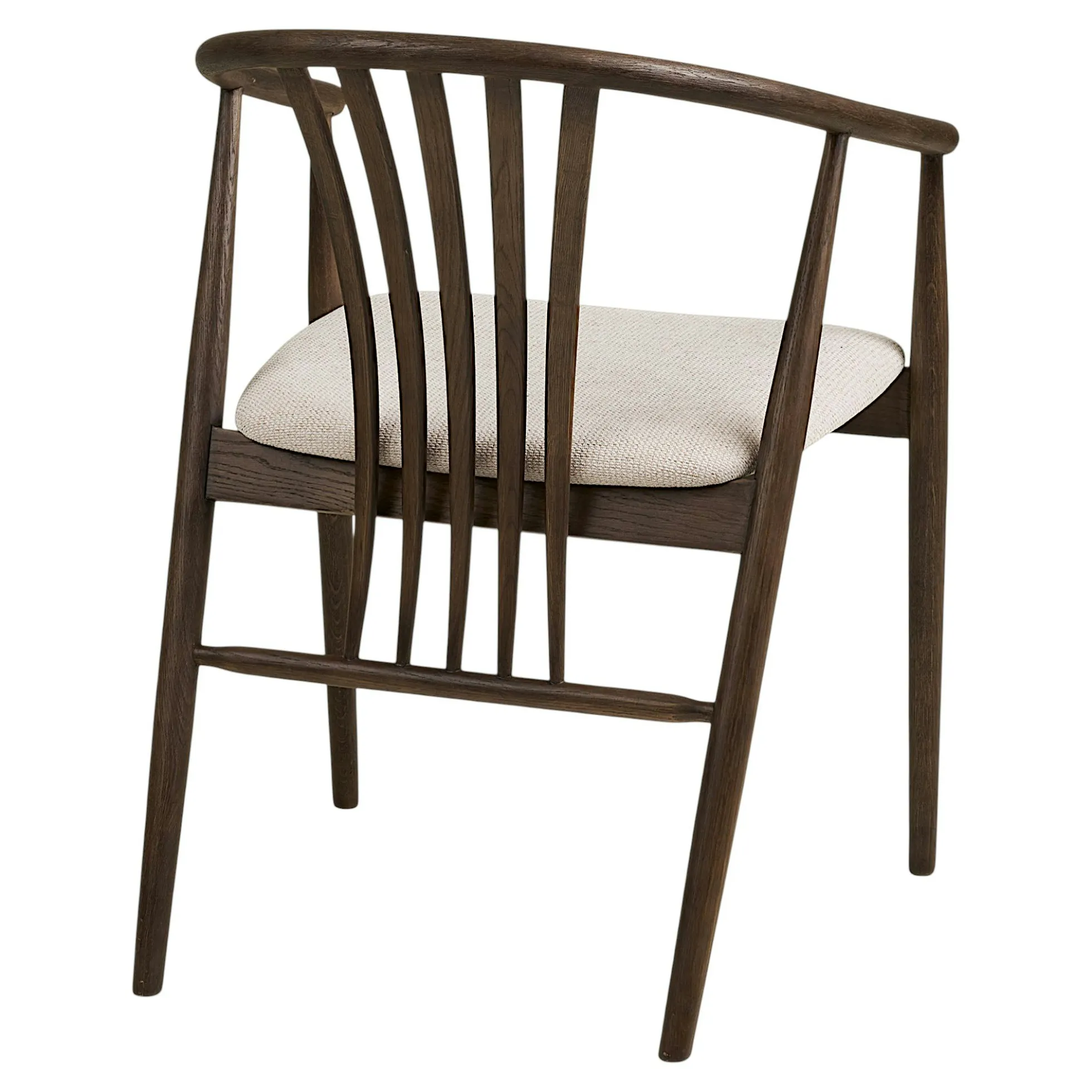 Chaise en bois foncé à dossier arrondi (lot de 2) AMSTERDAM