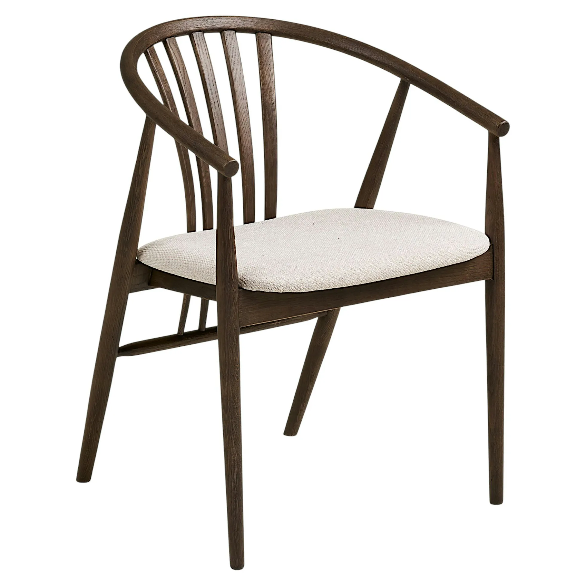 Chaise en bois foncé à dossier arrondi (lot de 2) AMSTERDAM