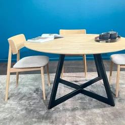 Chaise en bois moderne (finition chêne blanc) COLOGNE